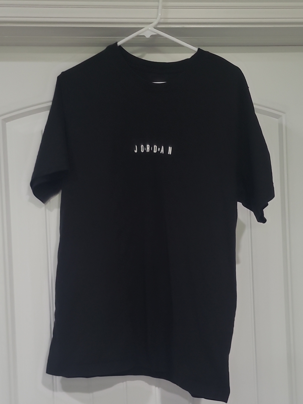 Jordan Black Short-Sleeve Tee with Center Text